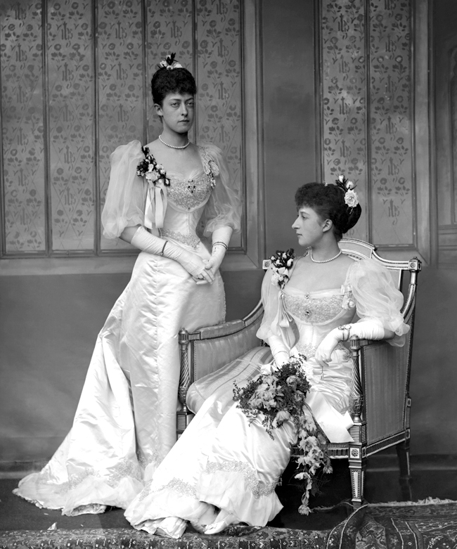 Princesses Victoria and Maud of Wales as bridesmaids. 