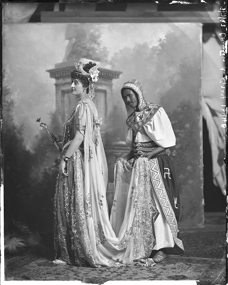 (Constance) Gladys, Countess de Grey, later Marchioness of Ripon, n&eacute;e (Constance) Gladys Herbert (d 1917) and 'Nubian Attendant'. 