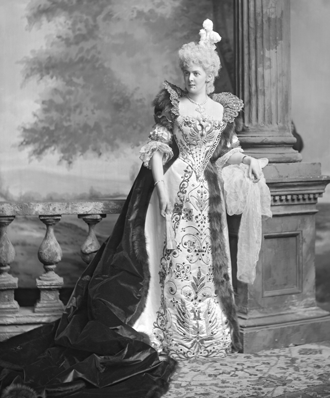Marcia Amelia Mary, Countess of Yarborough (1863-1926) née Lane Fox.(1) [see below for costume enlargements]