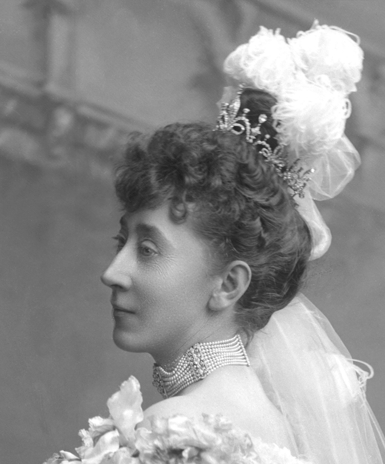Marchioness of Ely, née Margaret Emma Clark (1855-1931); youngest daughter of Frederick Aldrich Clark, of Lynton Court, Sussex; m (1895) John Henry Loftus, 5th Marquess of Ely (1851-1925).