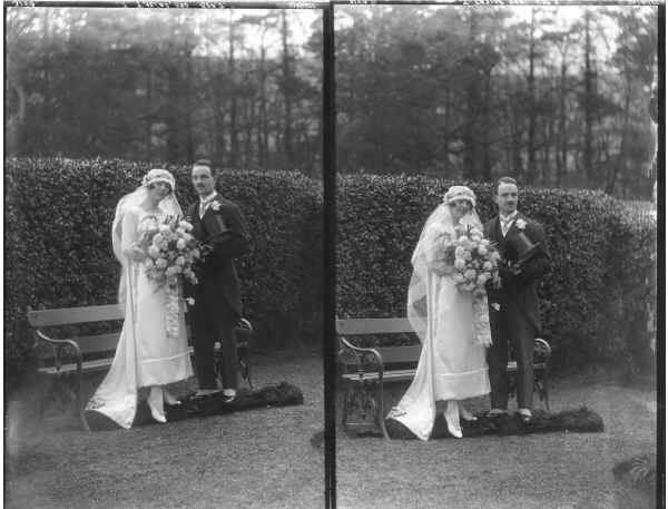 Mr. & Mrs. Eric Wilfrid Wallace, wedding portrait