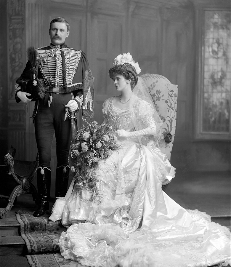 Sir Robert Wilfrid de Yarburgh Bateson, 3rd Baron Deramore (1865-1936) and Lady Violet Deramore, née Blanche Violet Saltmarshe (d. 1973).