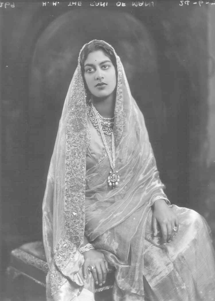 Rani Shri Amrit Kaur Sahib, only daughter of Major-General H.H. Farzand-i-Dilband Rasikh-al-Iqtidad-i-Daulat-i-Inglishia, Raja-i-Rajagan, Maharaja Sir Jagatjit Singh, Bahadur, Maharaja of Kapurthala, GCSI, GCIE, GBE, by his fourth wife, Rani Kanari.