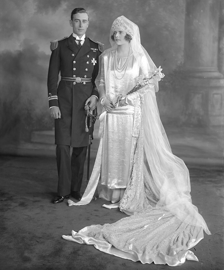 Lord and Lady Louis Mountbatten, wedding portrait. 